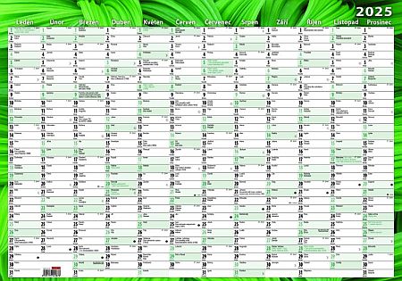 Kliknutím zobrazíte nástěnný kalendář pro rok 2025