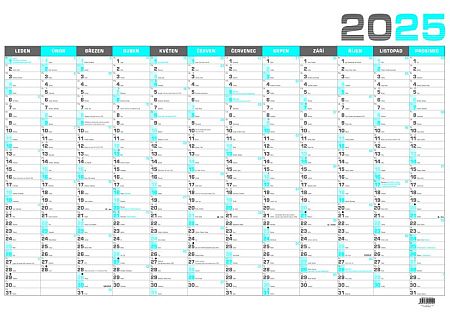 Kliknutím zobrazíte nástěnný kalendář pro rok 2025