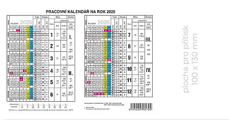 Kliknutím zobrazíte stolní kalendář pro rok 2025